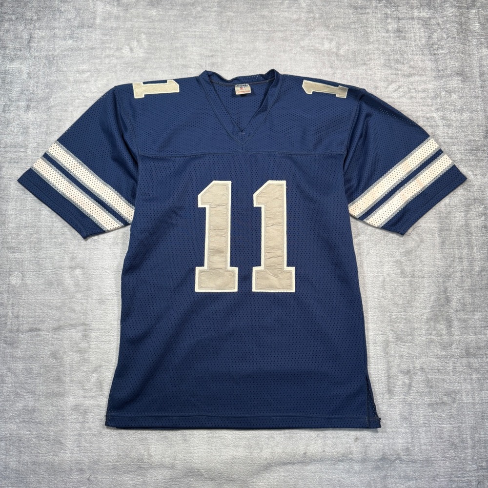 Dallas Cowboys Jersey Mens Medium Blue Danny White #11 Vintage 80s NFL Football